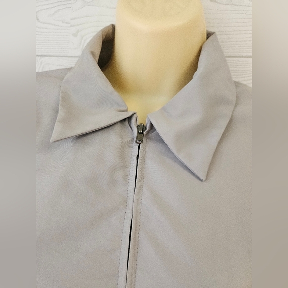 Antigua For Women- Gray Women's  Zip-Up Jacket with Embroidered Logo SZ M - Picture 3 of 9